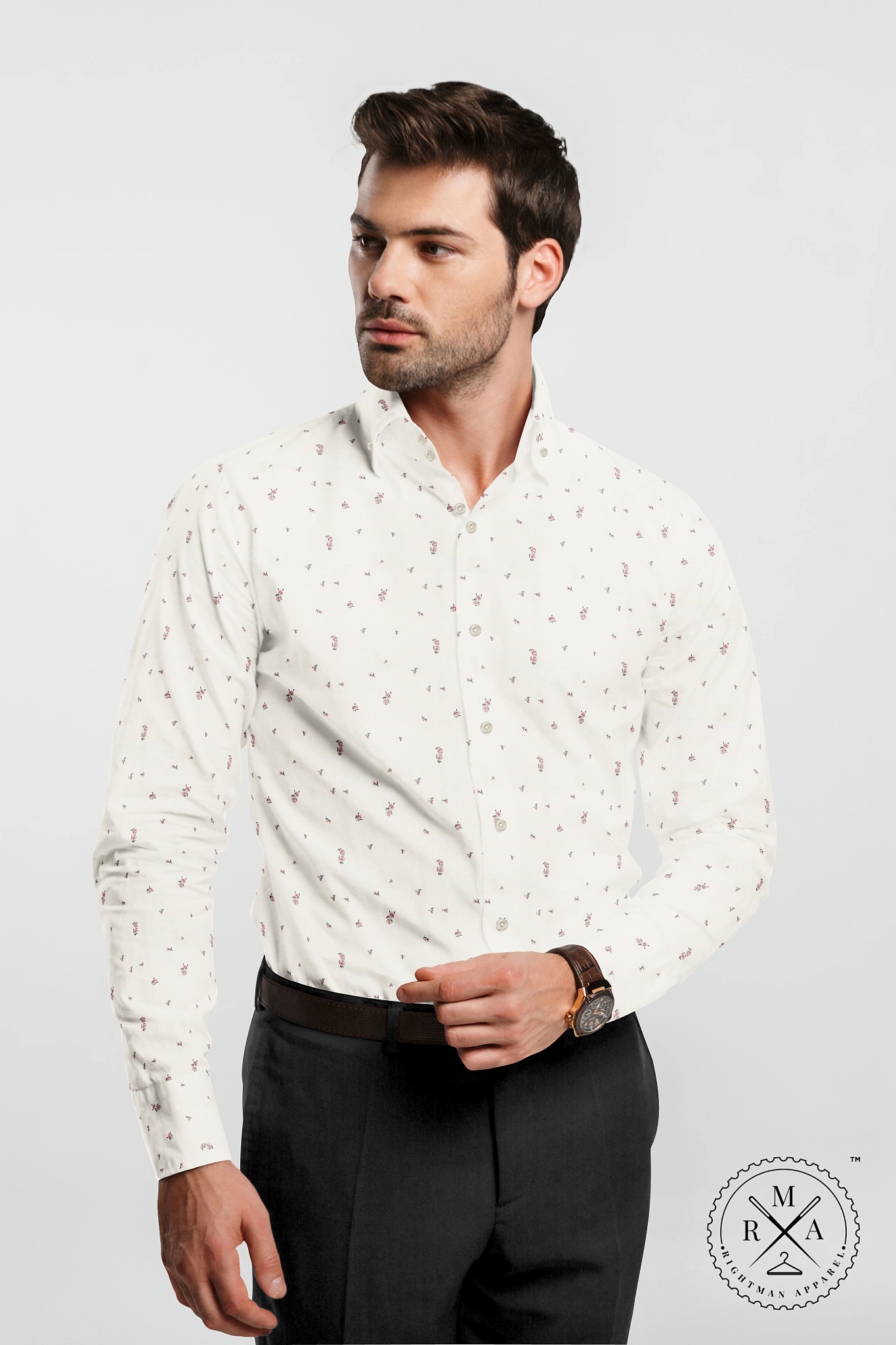 Cream Floral Shirt SH184